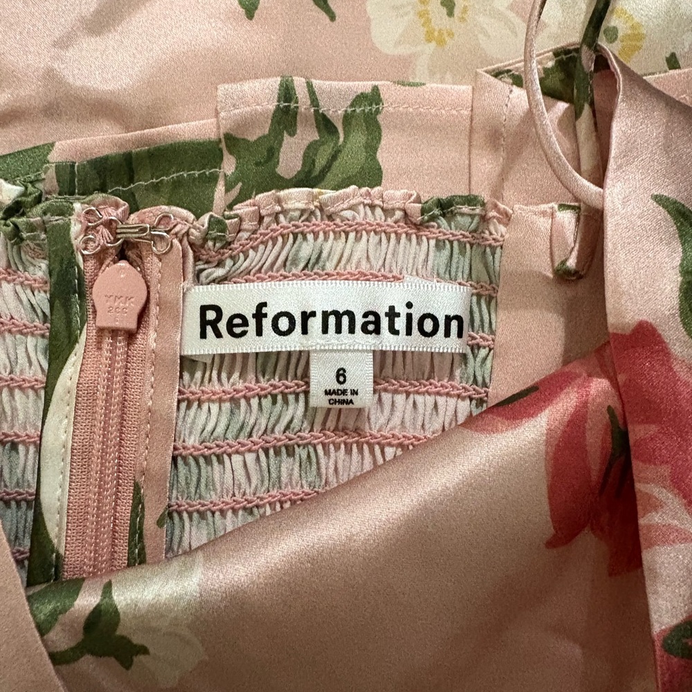 NEW Reformation Frankie Silk Dress - Picture 13 of 13